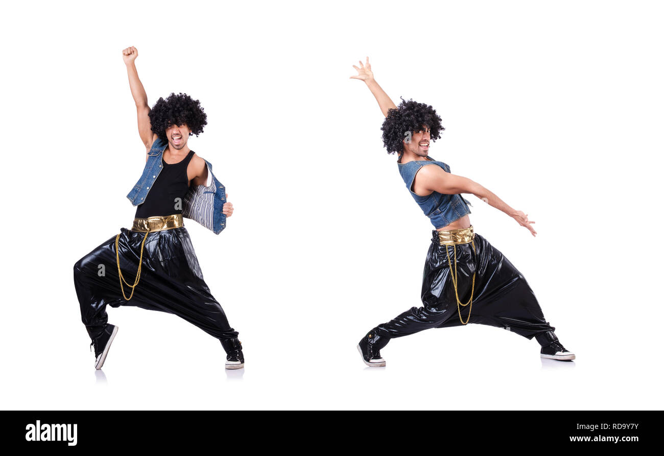 Rap dancer isolated on the white Stock Photo - Alamy
