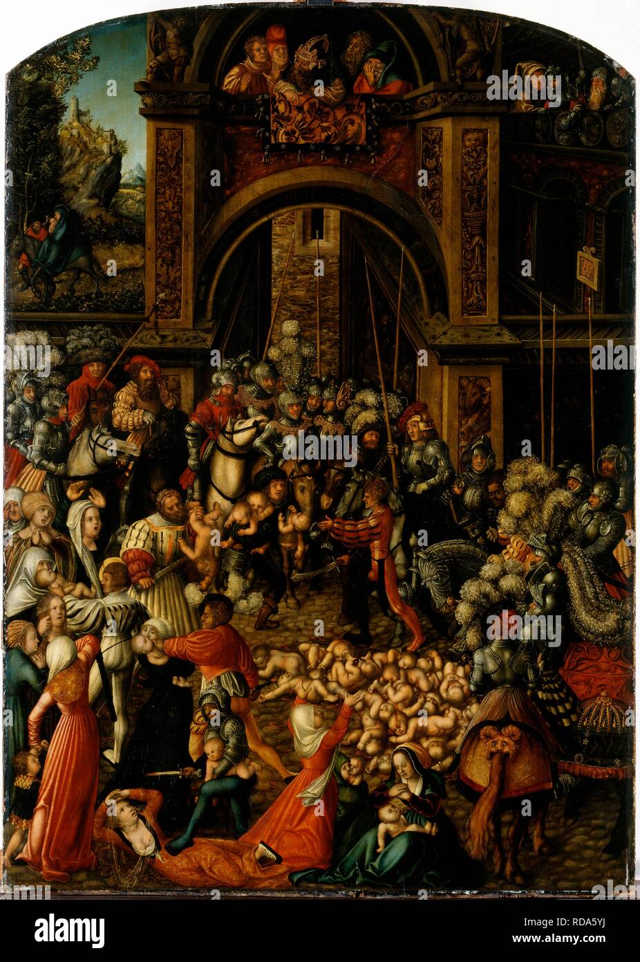The Massacre of the Innocents. Museum: Dresden State Art Collections. Author: Cranach, Lucas, the Elder. Stock Photo