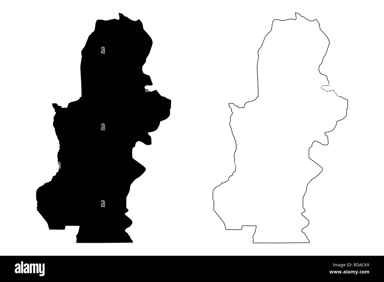 Kasai Province (Democratic Republic of the Congo, DR Congo, DRC, Congo-Kinshasa) map vector illustration, scribble sketch Kasai map Stock Vector