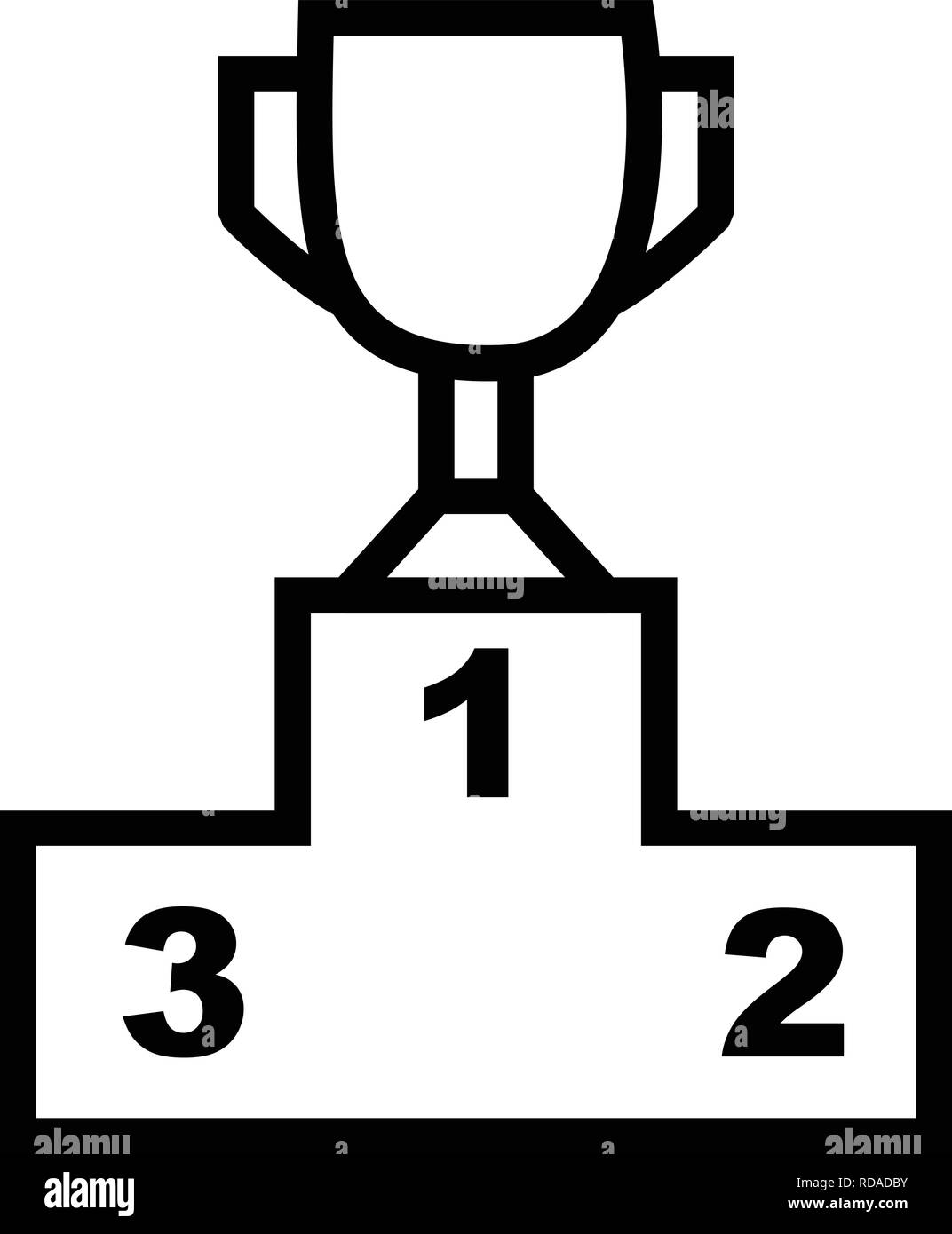 Podium winner silhouette Black and White Stock Photos & Images - Alamy