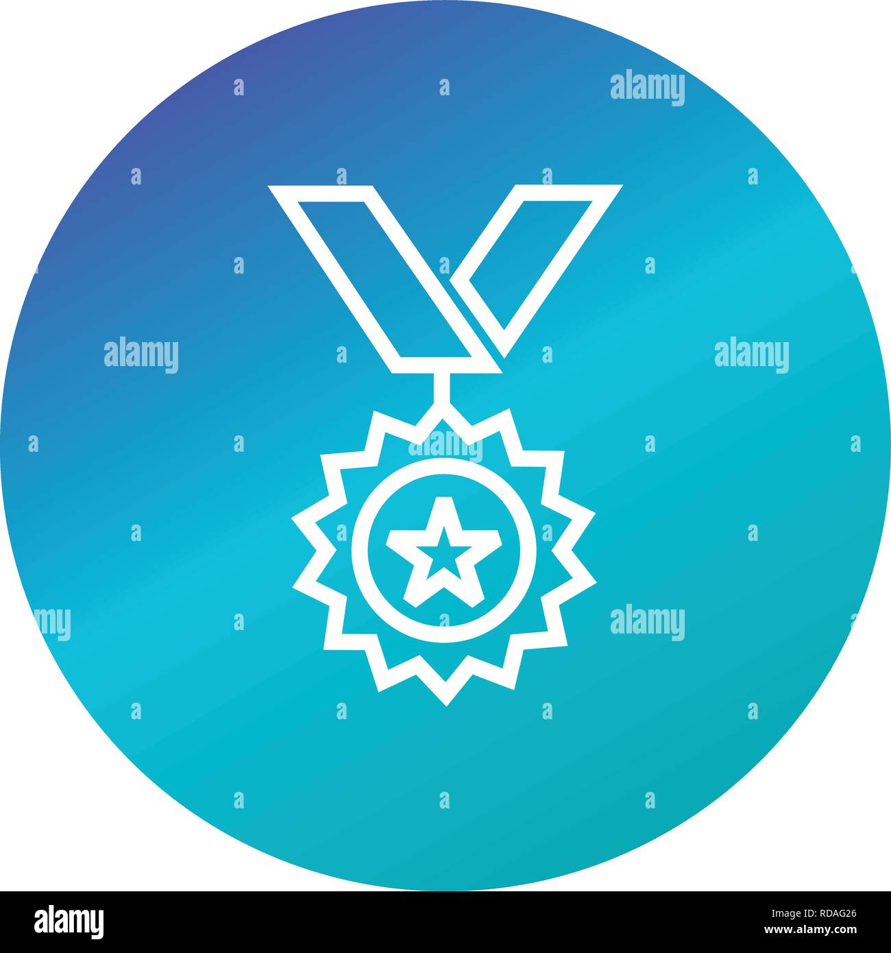 Medal Sign Icon Vector Illustration For Personal And Commercial Use... Clean Look Trendy Icon... Stock Vector