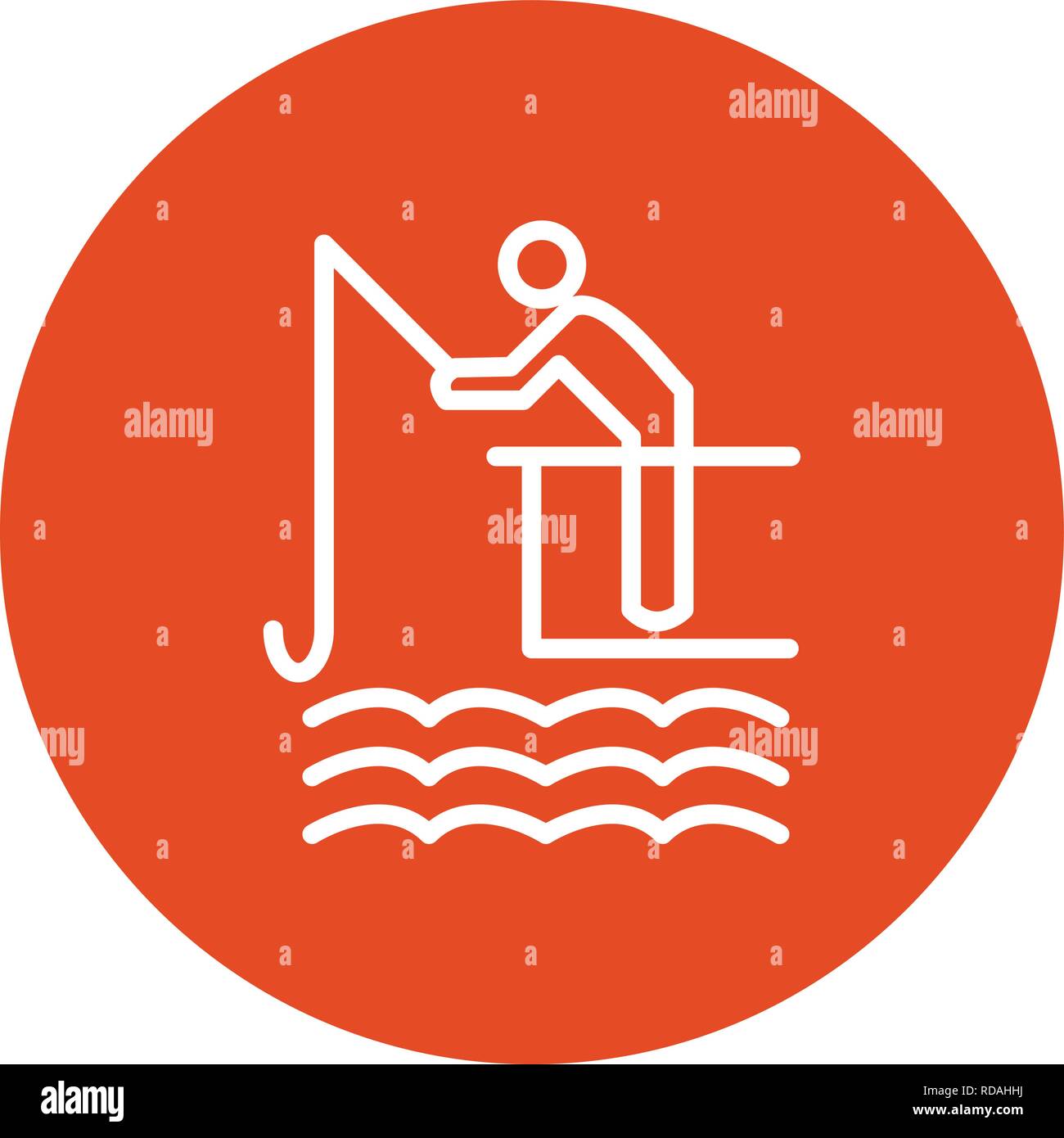 Fishing Sign Icon Vector Illustration For Personal And Commercial Use... Clean Look Trendy Icon... Stock Vector