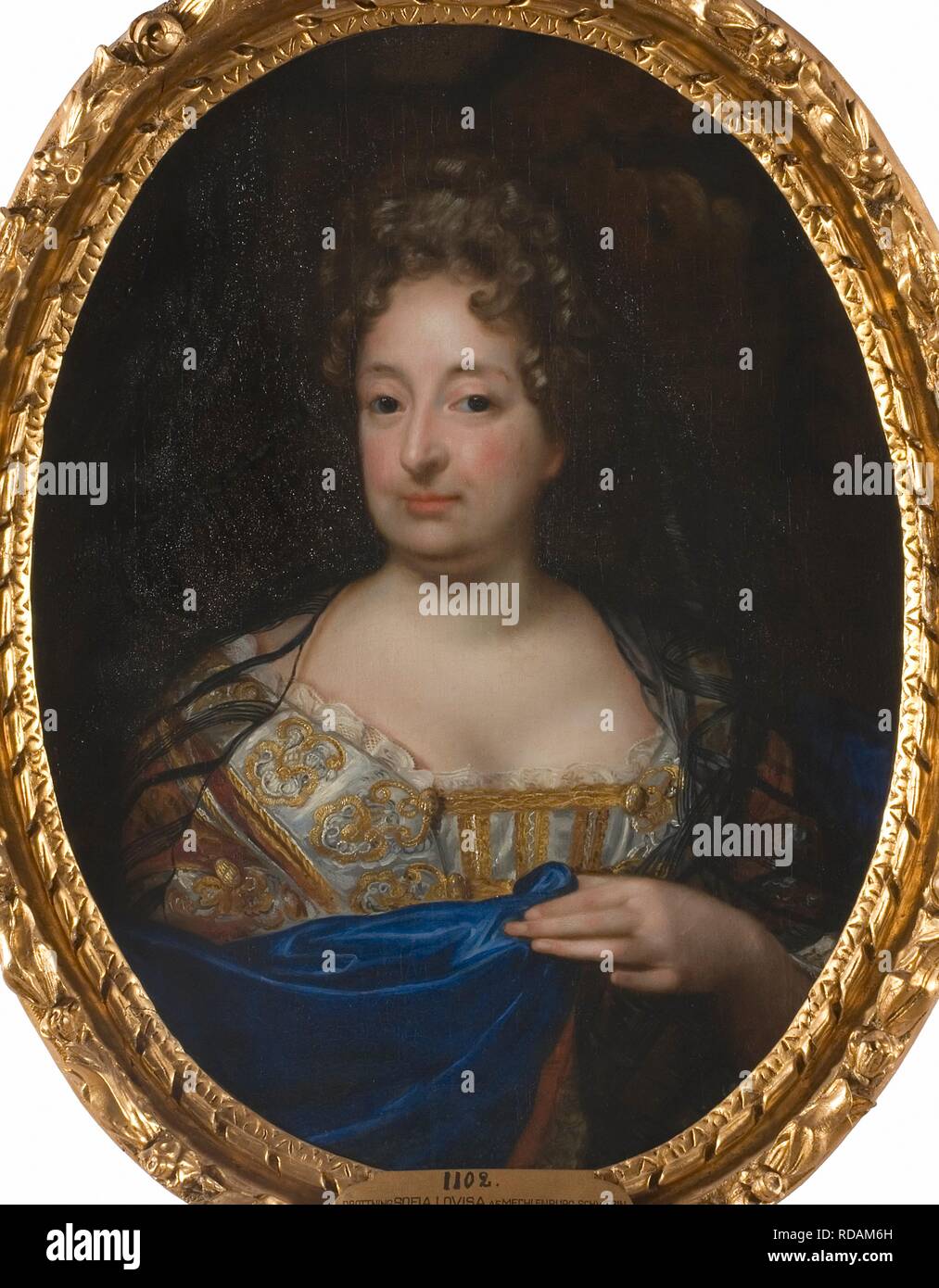 Portrait of Sophia Charlotte of Hanover (1668-1705), Queen in Prussia. Museum: Nationalmuseum Stockholm. Author: Krafft, David, von. Stock Photo