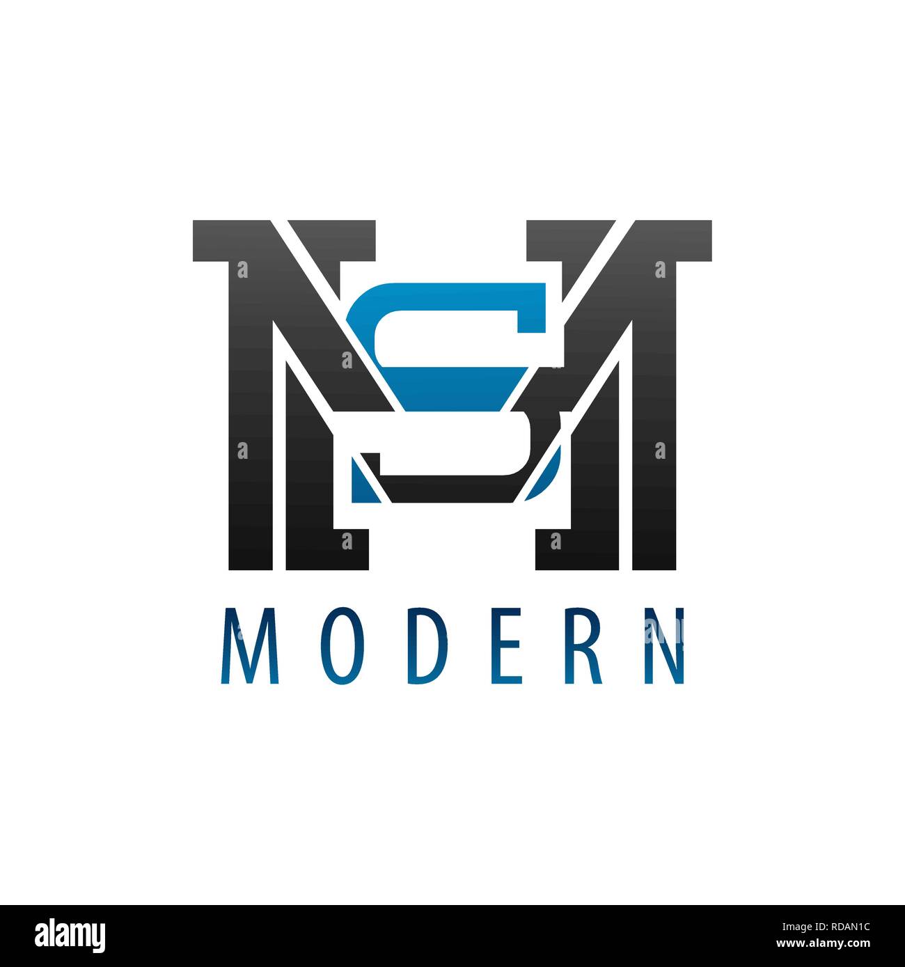 Initial letter SMH HSM MHS logo concept design. Symbol graphic template element vector Stock Vector