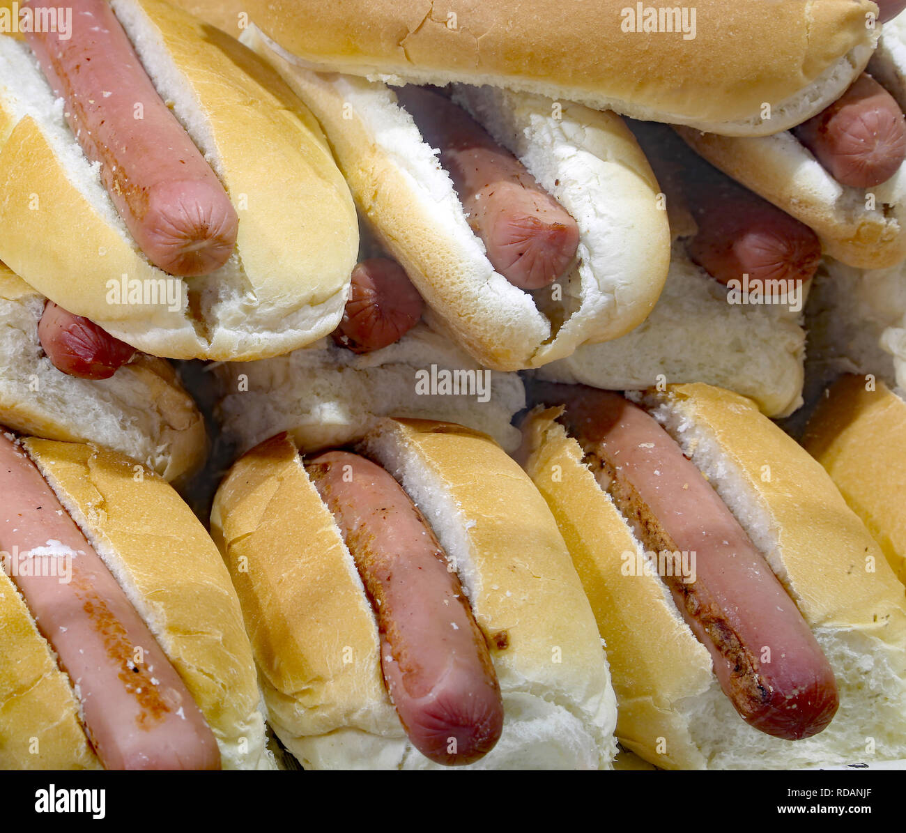 American sandwiches with hot dog for sale in a fast food restaurant Stock Photo Alamy