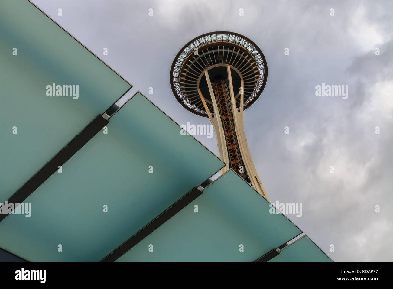 Seattle's icon, the Space Needle in Washington, United States. Stock Photo