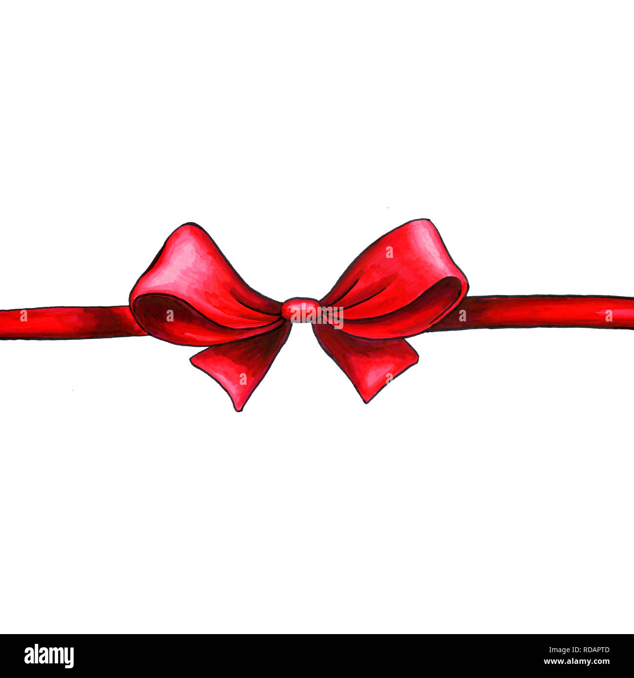 red bow tie drawing
