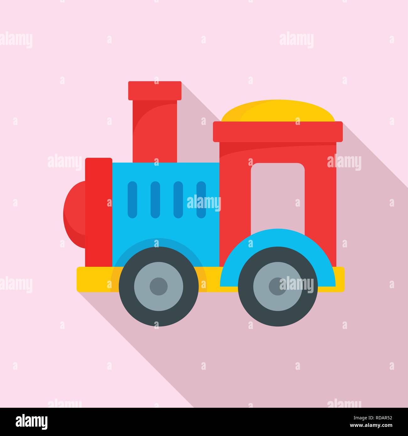 Toy train icon. Flat illustration of toy train vector icon for web ...