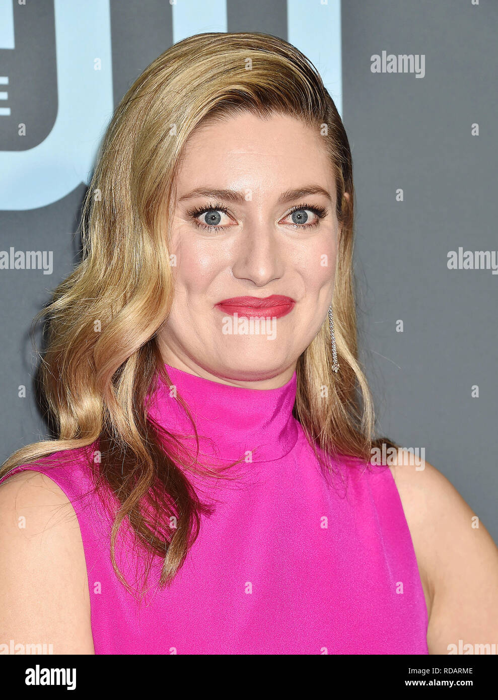 SANTA MONICA, CA - JANUARY 13: Zoe Perry arrives at the The 24th Annual Critics' Choice Awards attends The 24th Annual Critics' Choice Awards at Barke Stock Photo