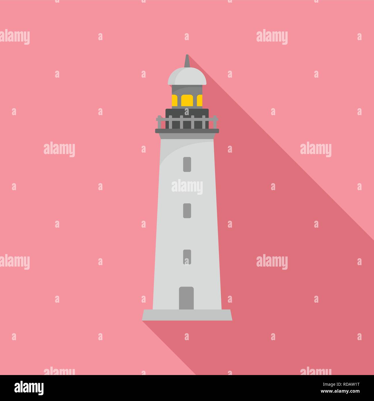 Guide lighthouse icon. Flat illustration of guide lighthouse vector ...
