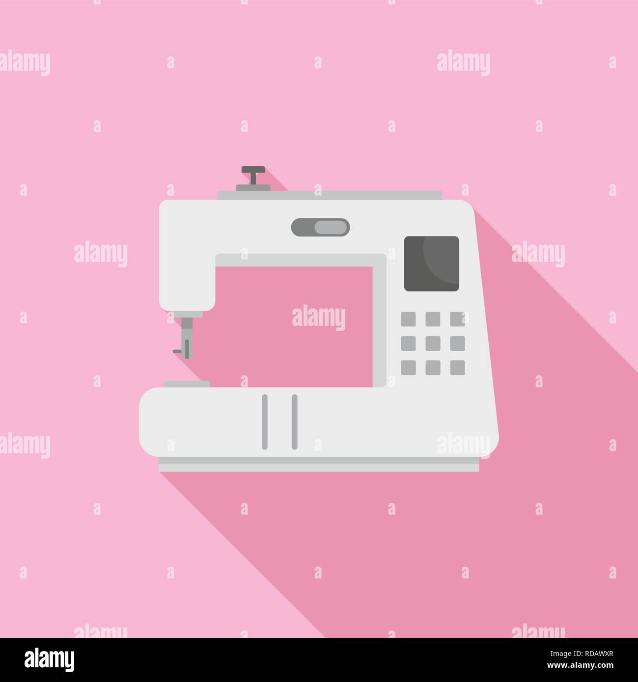 Modern sew machine icon. Flat illustration of modern sew machine vector ...
