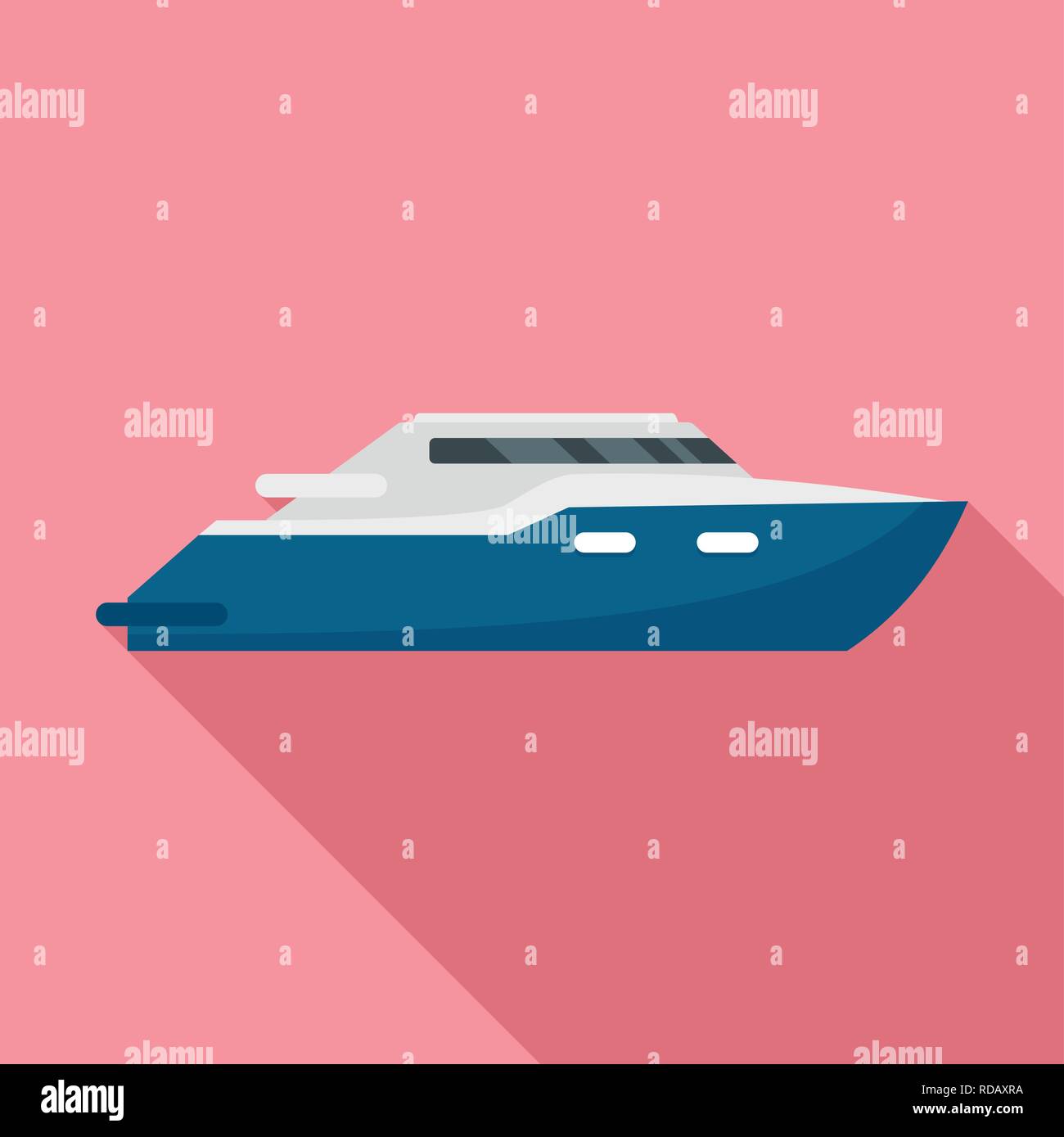 Luxury yacht icon. Flat illustration of luxury yacht vector icon for ...
