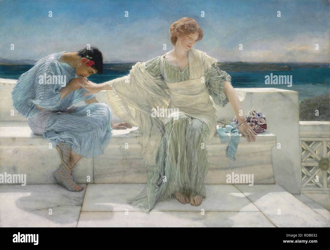 Ask Me No More. Museum: PRIVATE COLLECTION. Author: ALMA-TADEMA, SIR LAWRENCE. Stock Photo