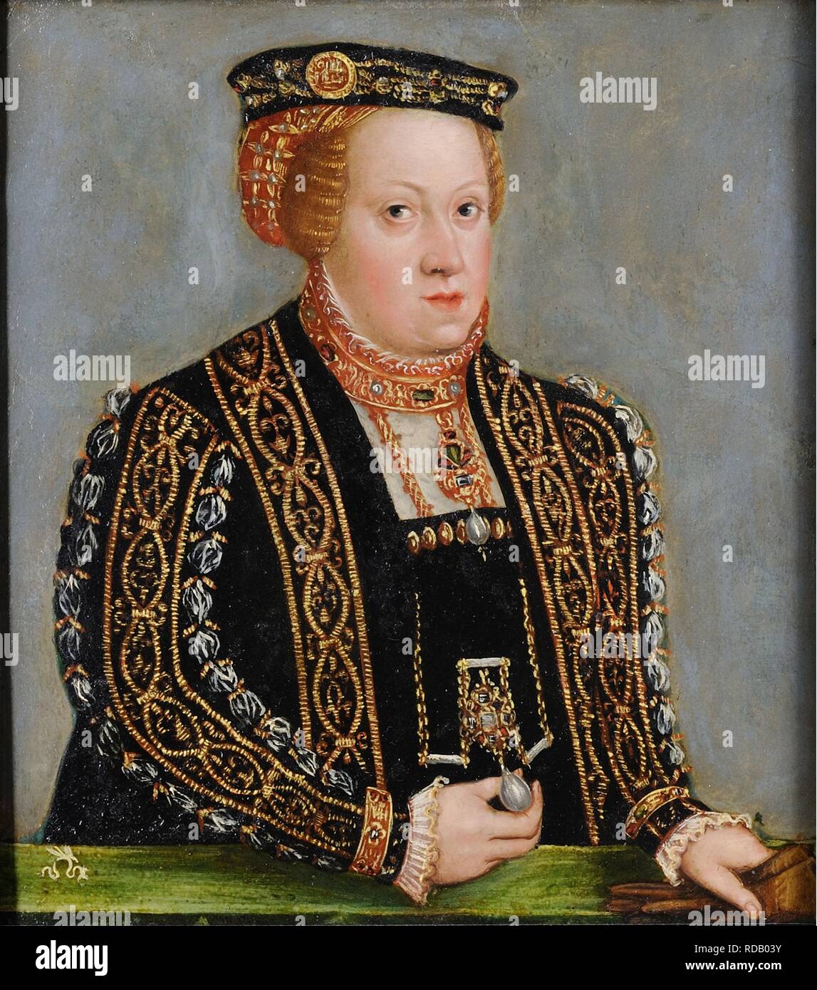 Portrait of Catherine of Austria (1533-1572), Queen of Poland. Museum: Czartoryski Museum, Krakow. Author: CRANACH, LUCAS THE YOUNGER. Stock Photo