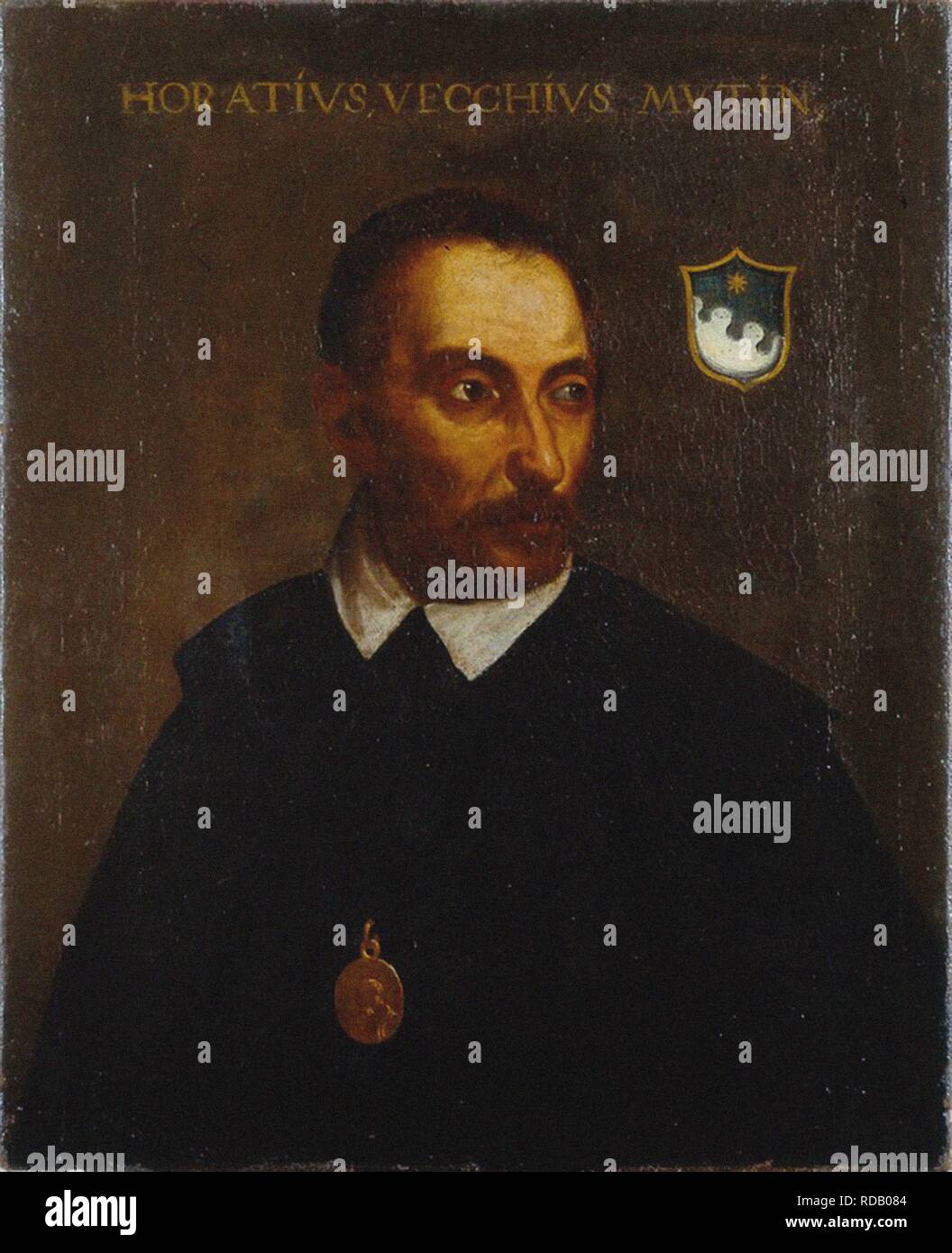 Portrait of the composer Orazio Vecchi (1550-1605). Museum: Museo Civico d'Arte, Modena. Author: ANONYMOUS. Stock Photo