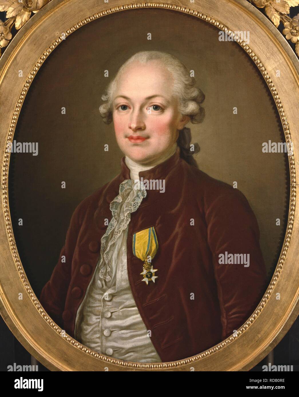 Portrait of Baron Erik Magnus Staël von Holstein (1749-1802). Museum: Nationalmuseum Stockholm. Author: Pasch, Ulrika Fredrika. Stock Photo