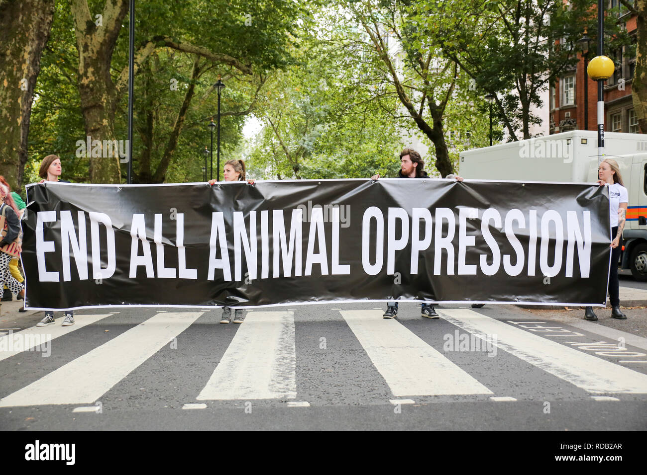 London , UK. 25th August 2018 .The Official animal Rights March 2018 in London AlamyLiveNews/George Cracknell Wright Stock Photo