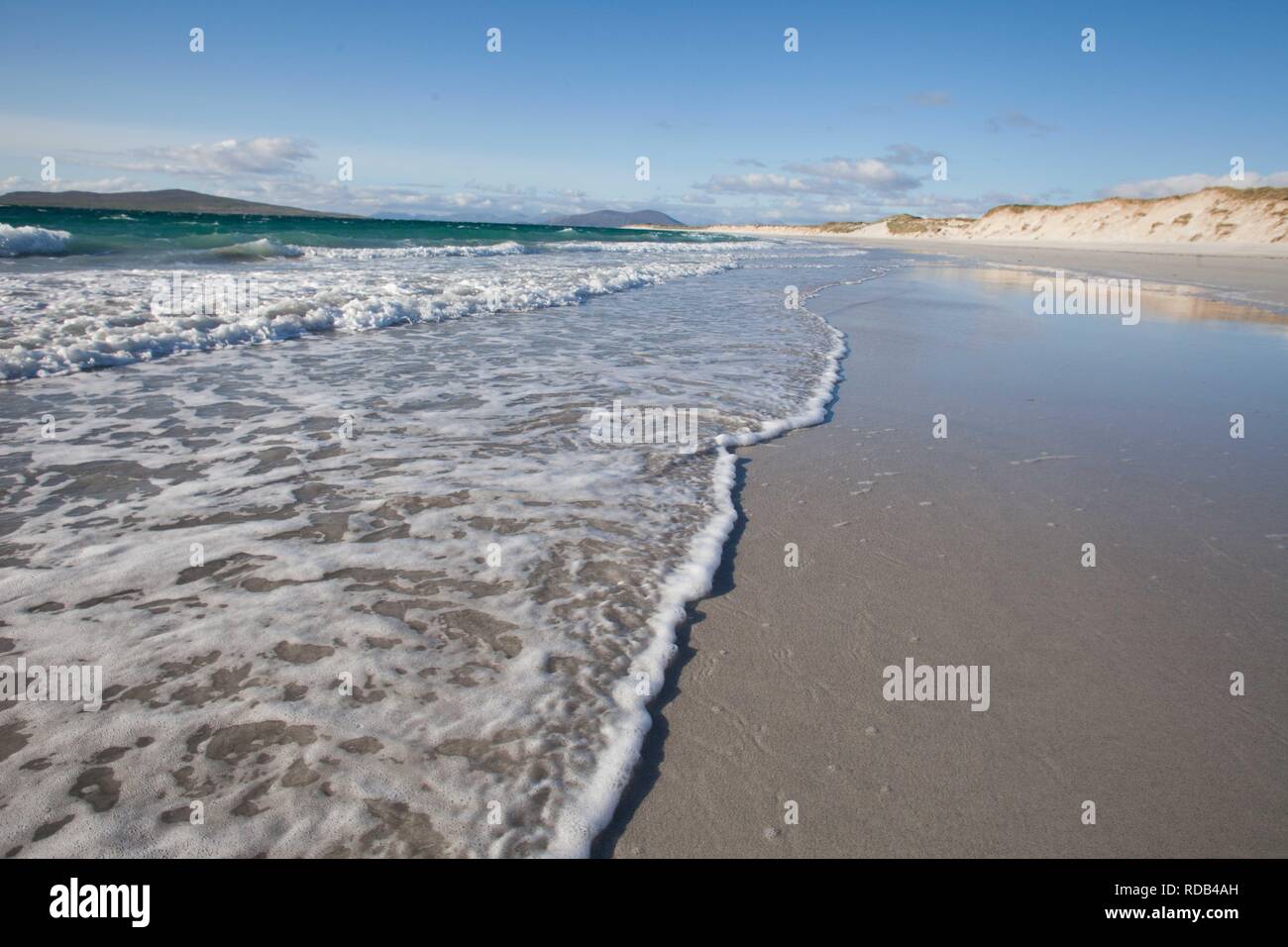 West beach , white beach at low tide ,Atlantic facing beach Stock Photo
