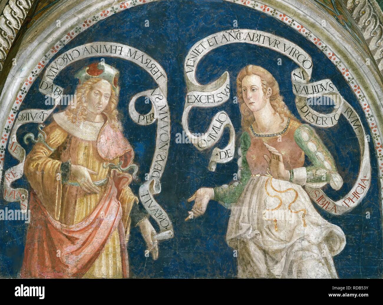 The Prophet Jeremiah and the Phrygian Sibyl. Museum: Apostolic Palace, Vatican. Author: Pinturicchio, Bernardino, Workshop of. Stock Photo