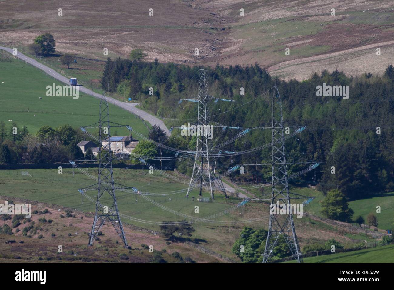 Electricity pylons , due to removed with the power lines put under