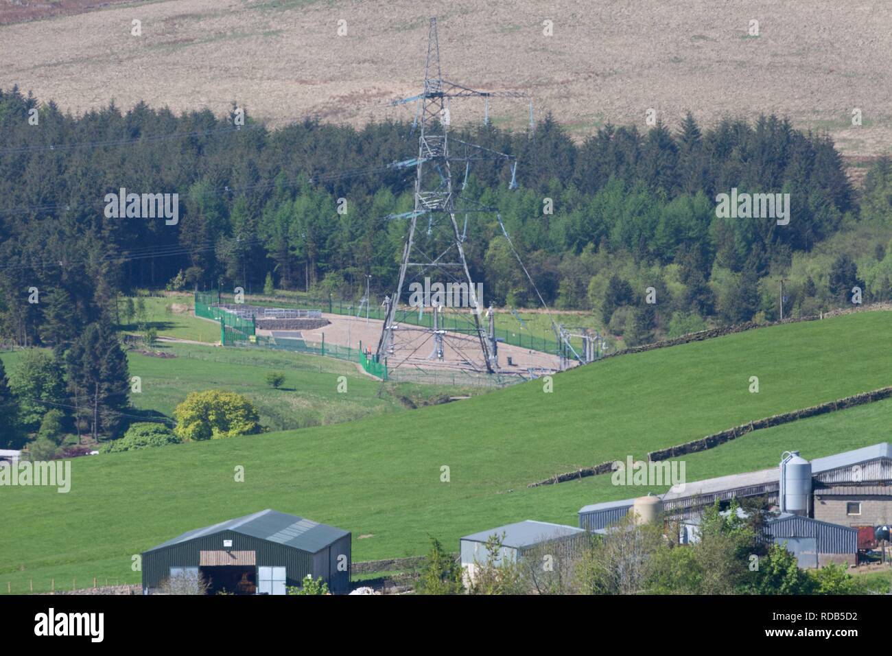 Electricity pylons , due to removed with the power lines put under