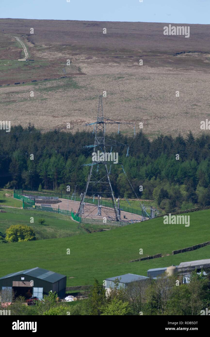 Electricity pylons , due to removed with the power lines put under