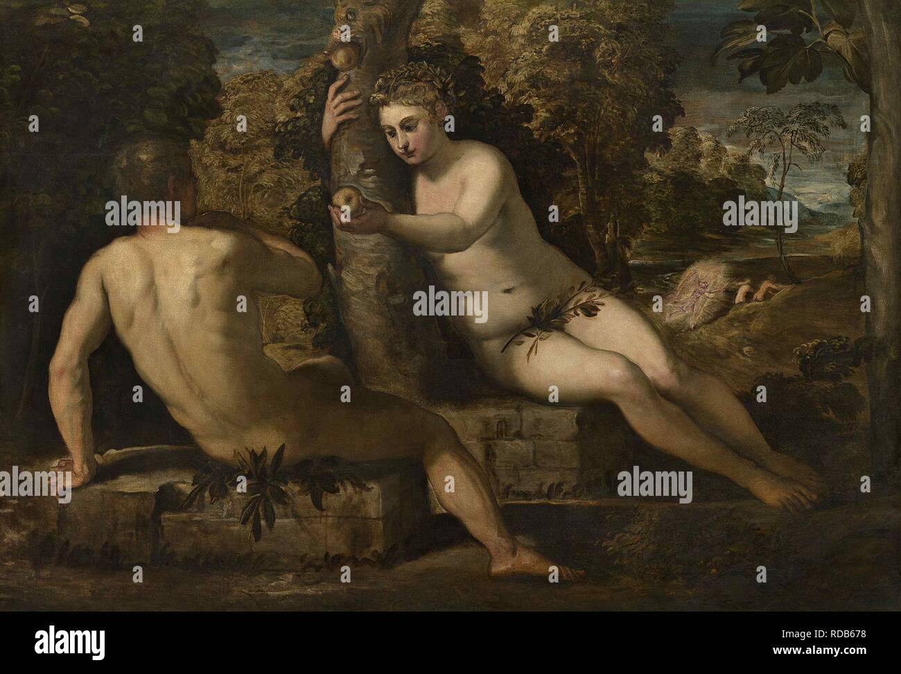 The Fall from Grace. Museum: Gallerie dell'Accademia, Venice. Stock Photo