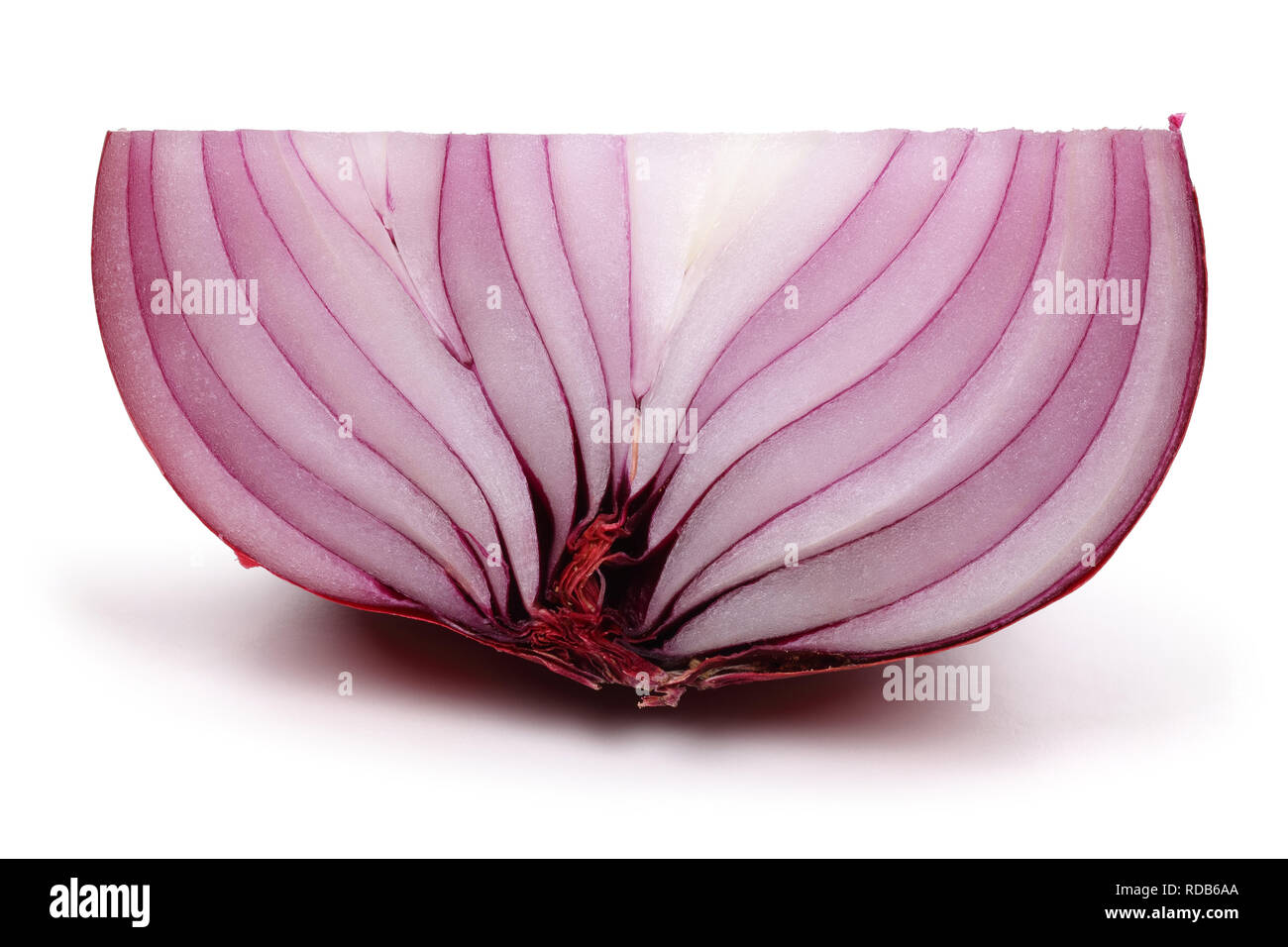 Red Onion slice isolated on white background Stock Photo - Alamy