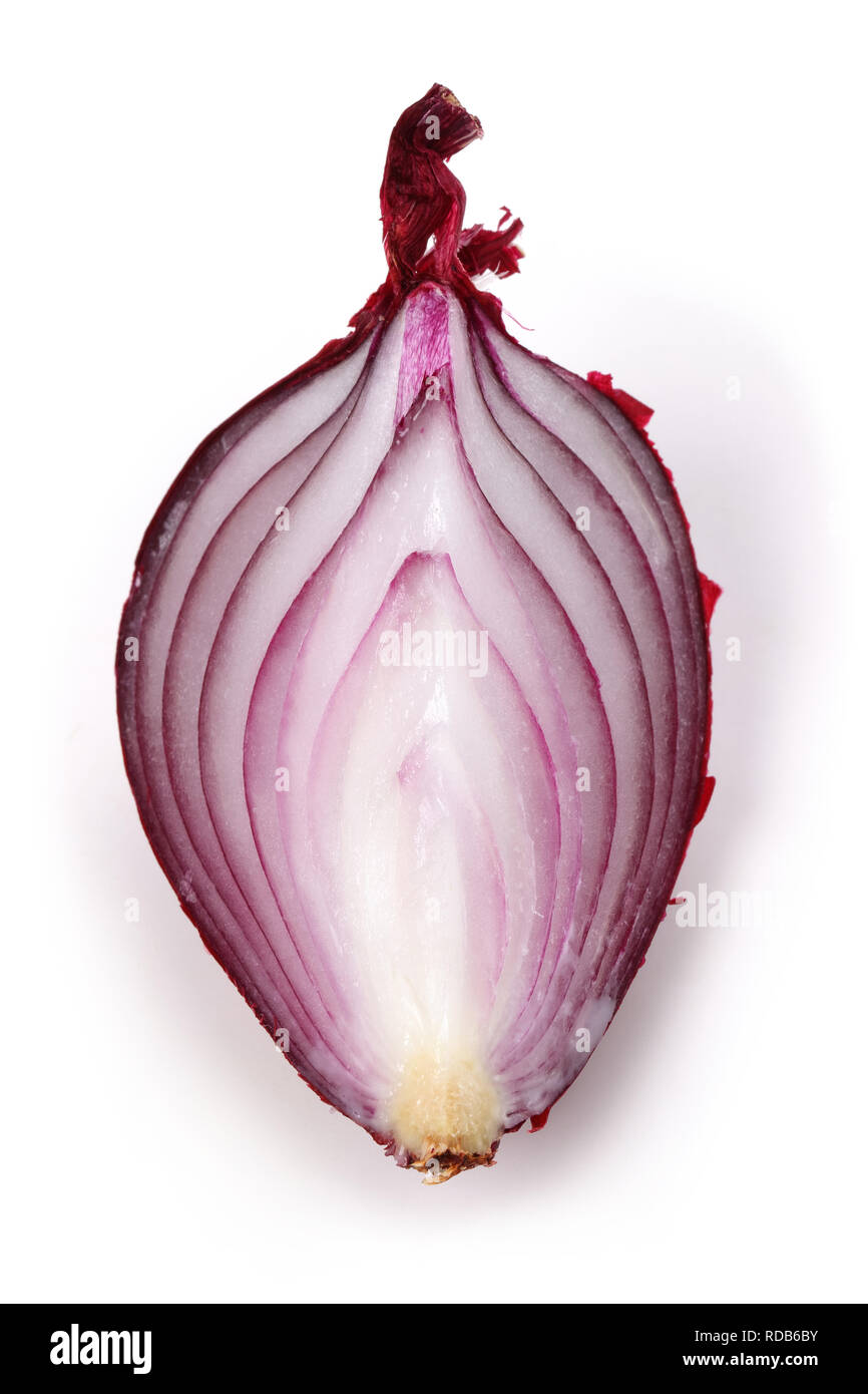 Red Onion slice isolated on white background Stock Photo - Alamy