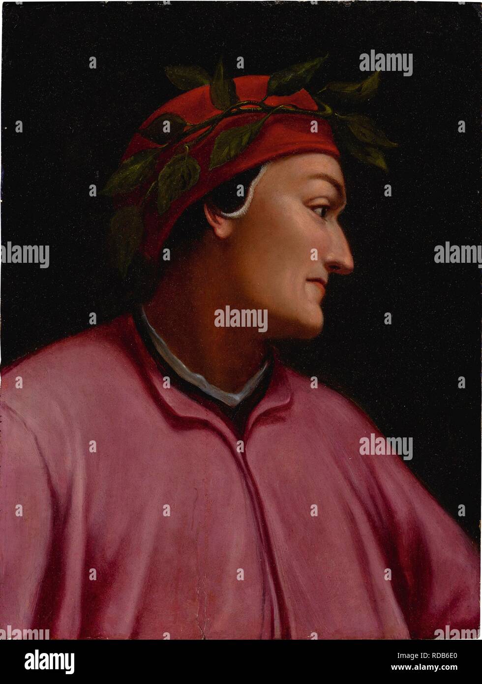 Portrait of Dante Alighieri (1265-1321). Museum: PRIVATE COLLECTION. Author: ANONYMOUS. Stock Photo
