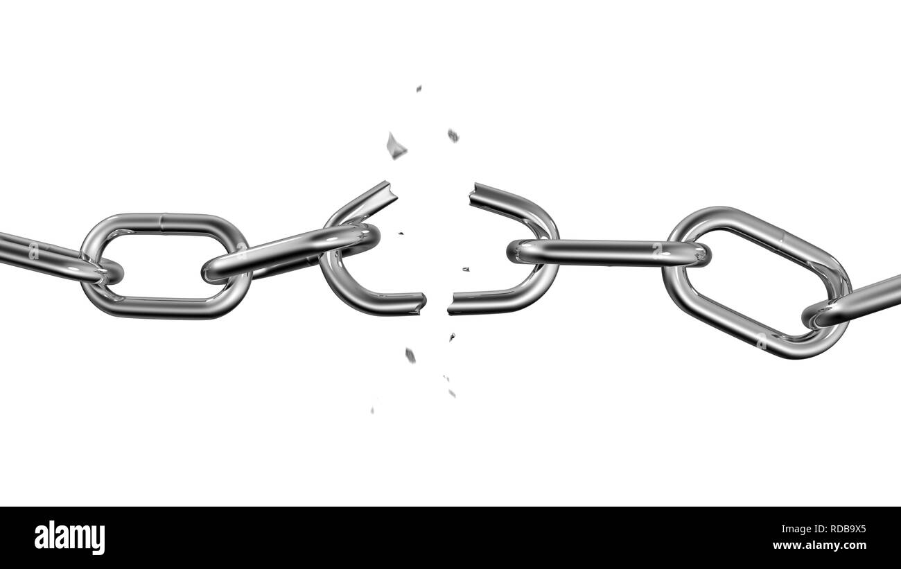Broken chain Black and White Stock Photos & Images - Alamy