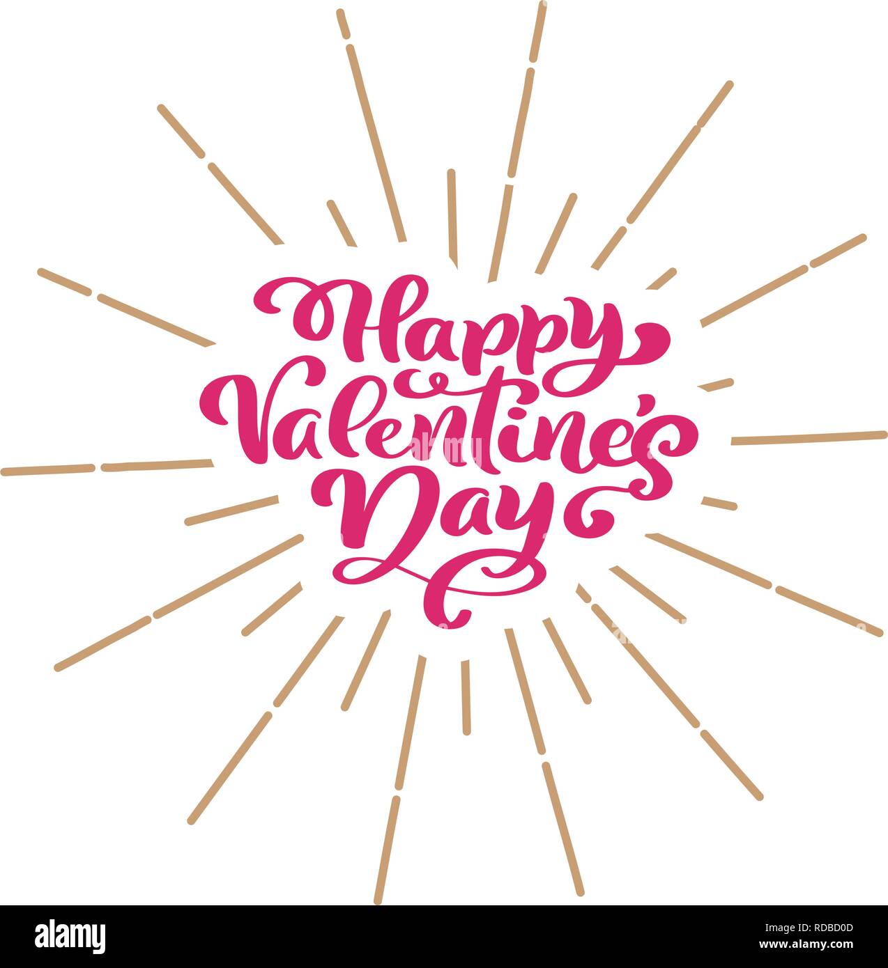 Happy Valentines Day typography poster with handwritten calligraphy ...