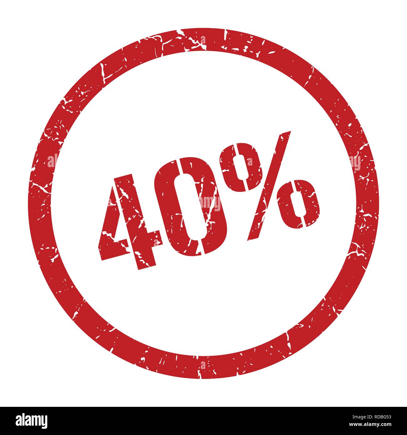 40% red round stamp Stock Vector Image & Art - Alamy