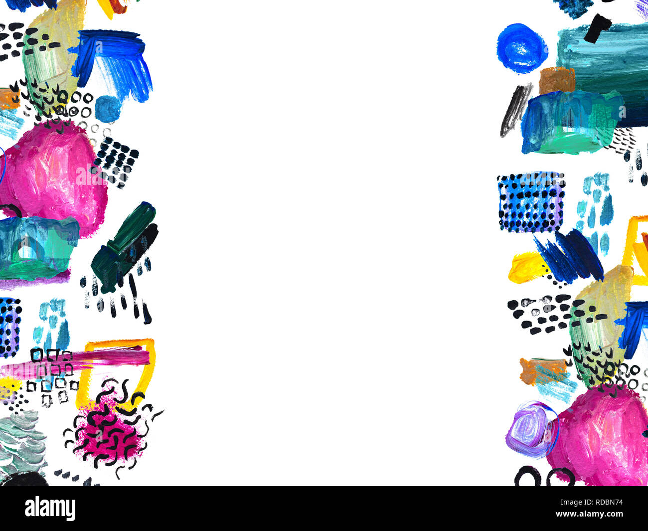 Hand drawn border and place for your text Stock Photo - Alamy