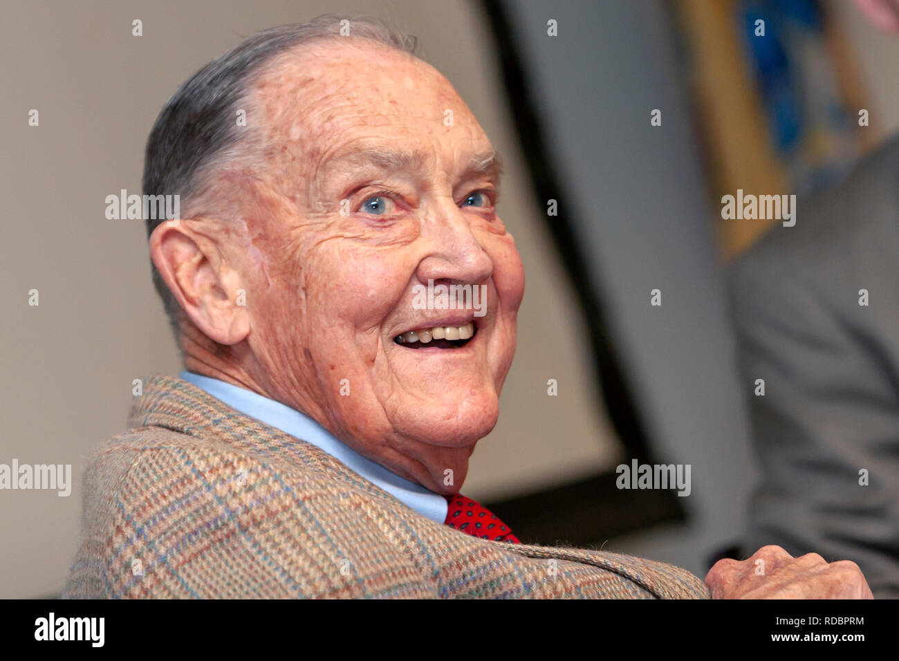 John Bogle (Jack Bogle), the founder of Vanguard Group Inc., a mutual fund investment company. Stock Photo