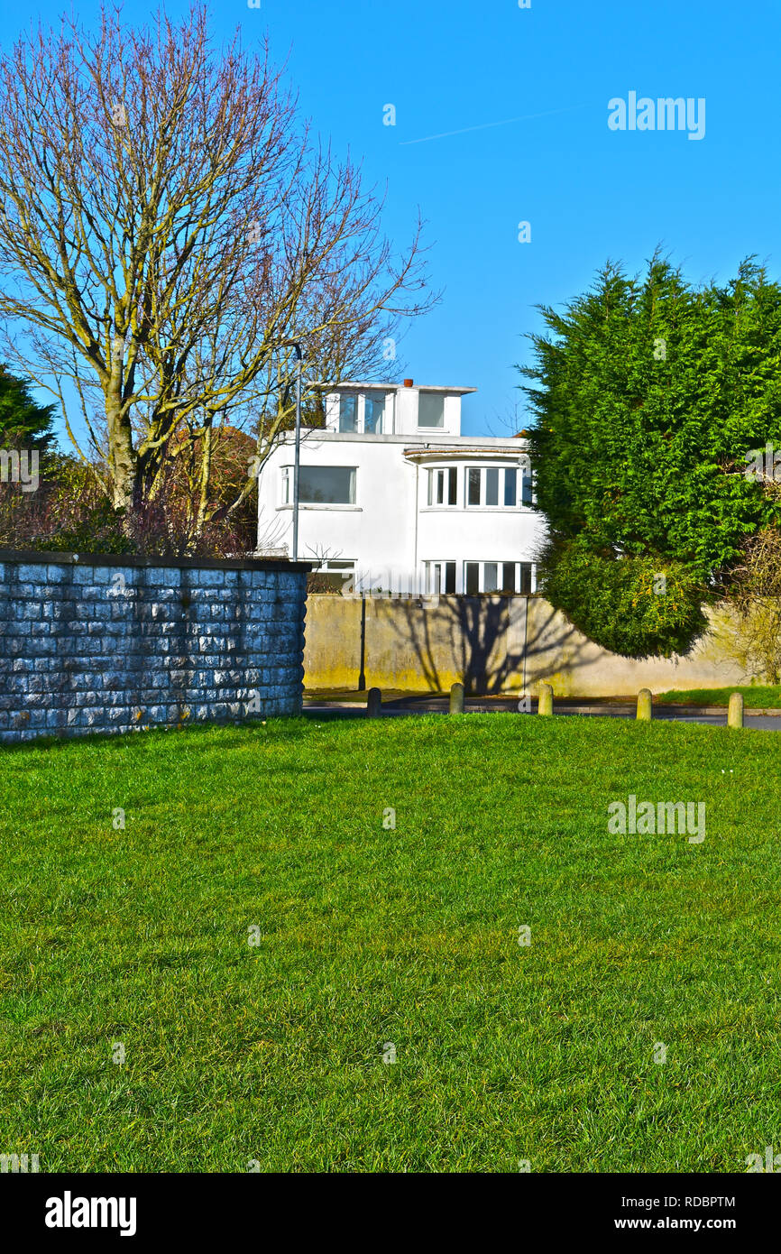 Art Deco style private house in own grounds and overlooking the sea at ...