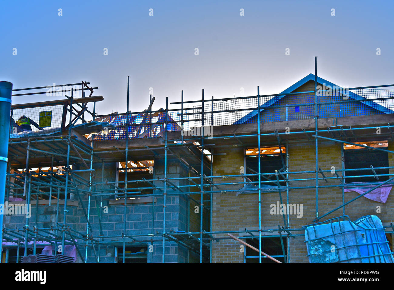 New homes under construction at Taylor Wimpey site near Coity, Bridgend