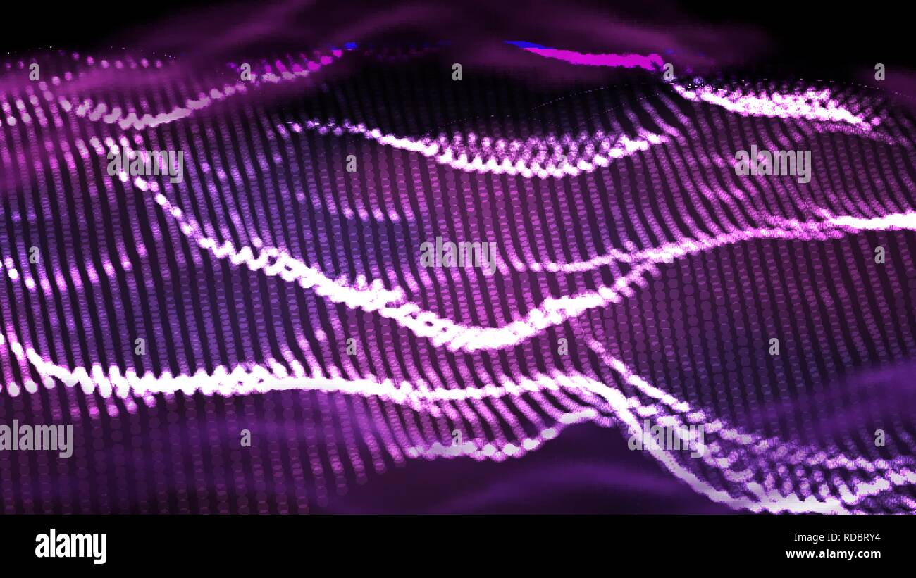 Music Background Vector. Equalizer Audio. Depth Space. 3D Illustration Stock Vector
