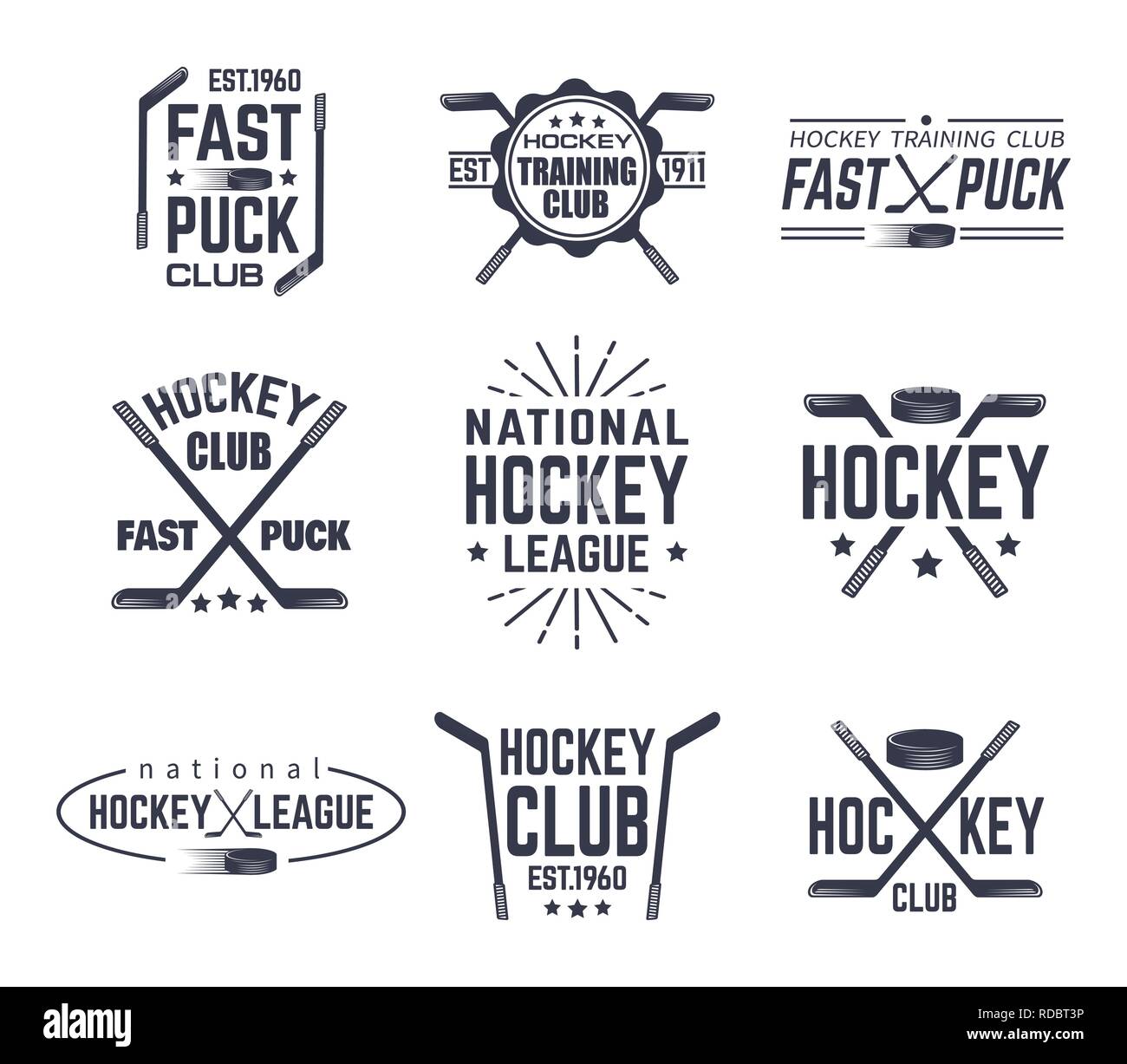 Hockey logo hi-res stock photography and images - Alamy