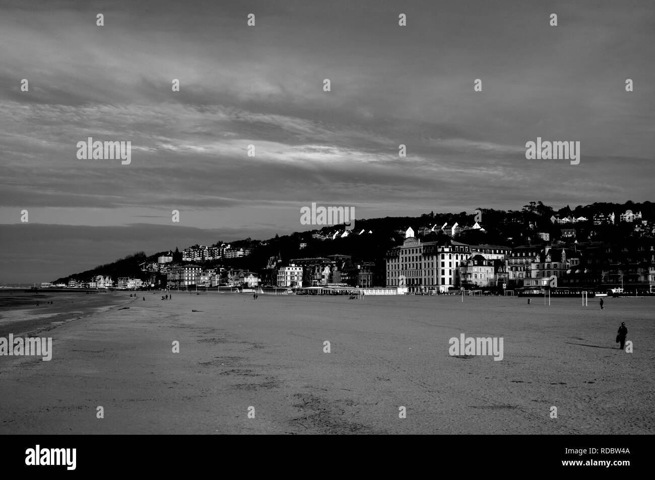 Normandy beach resort Black and White Stock Photos & Images - Alamy