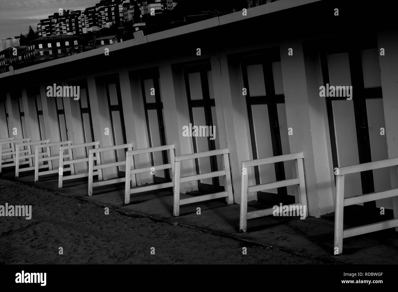 Seaside promenade france sea view Black and White Stock Photos & Images ...