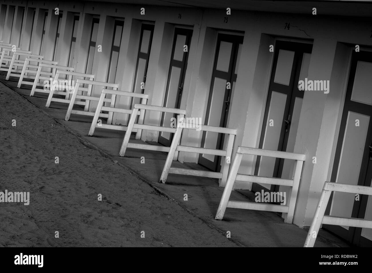 Seaside promenade france sea view Black and White Stock Photos & Images ...