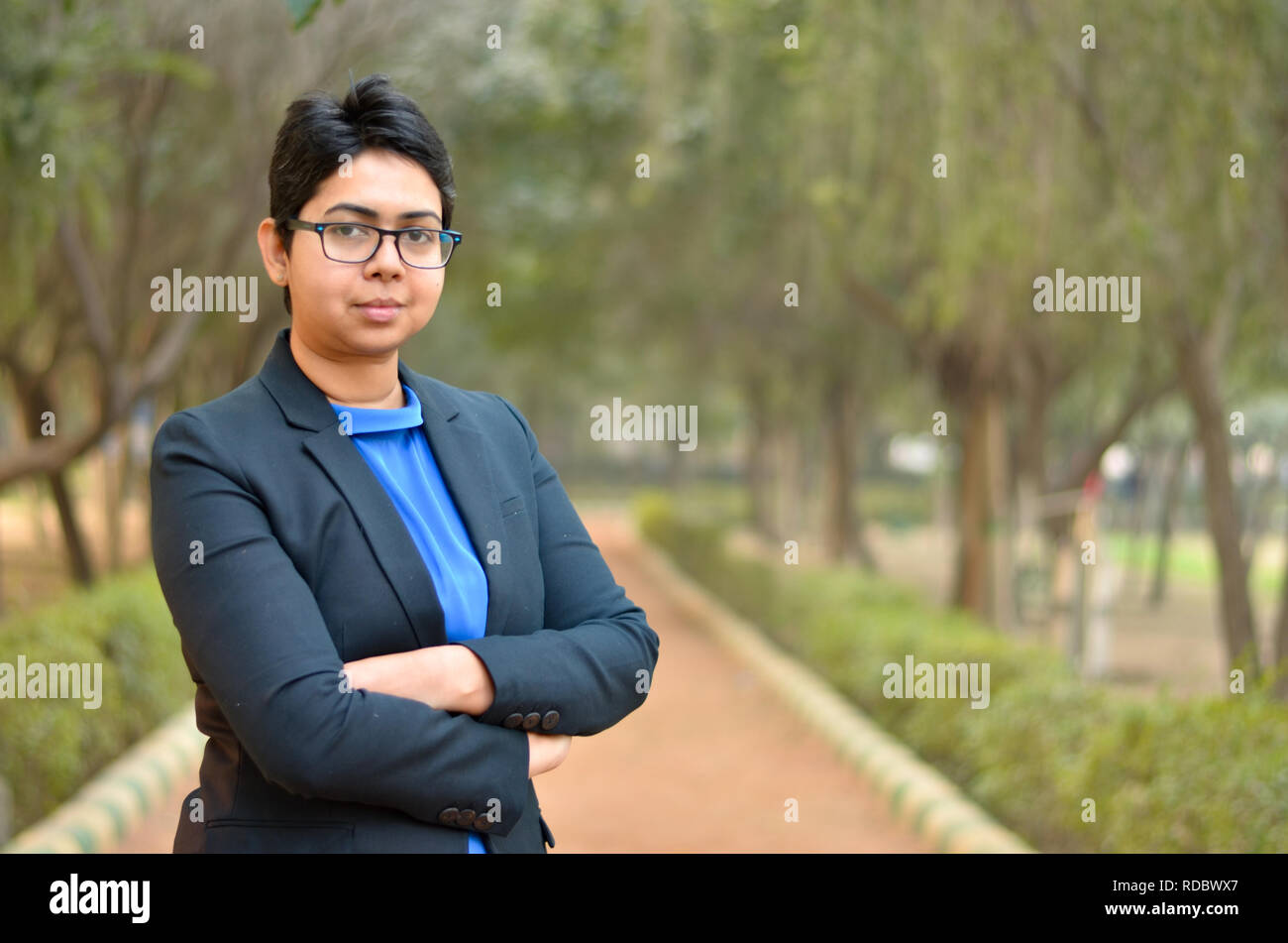Closeup Portrait Confident Young Indian Corporate Professional