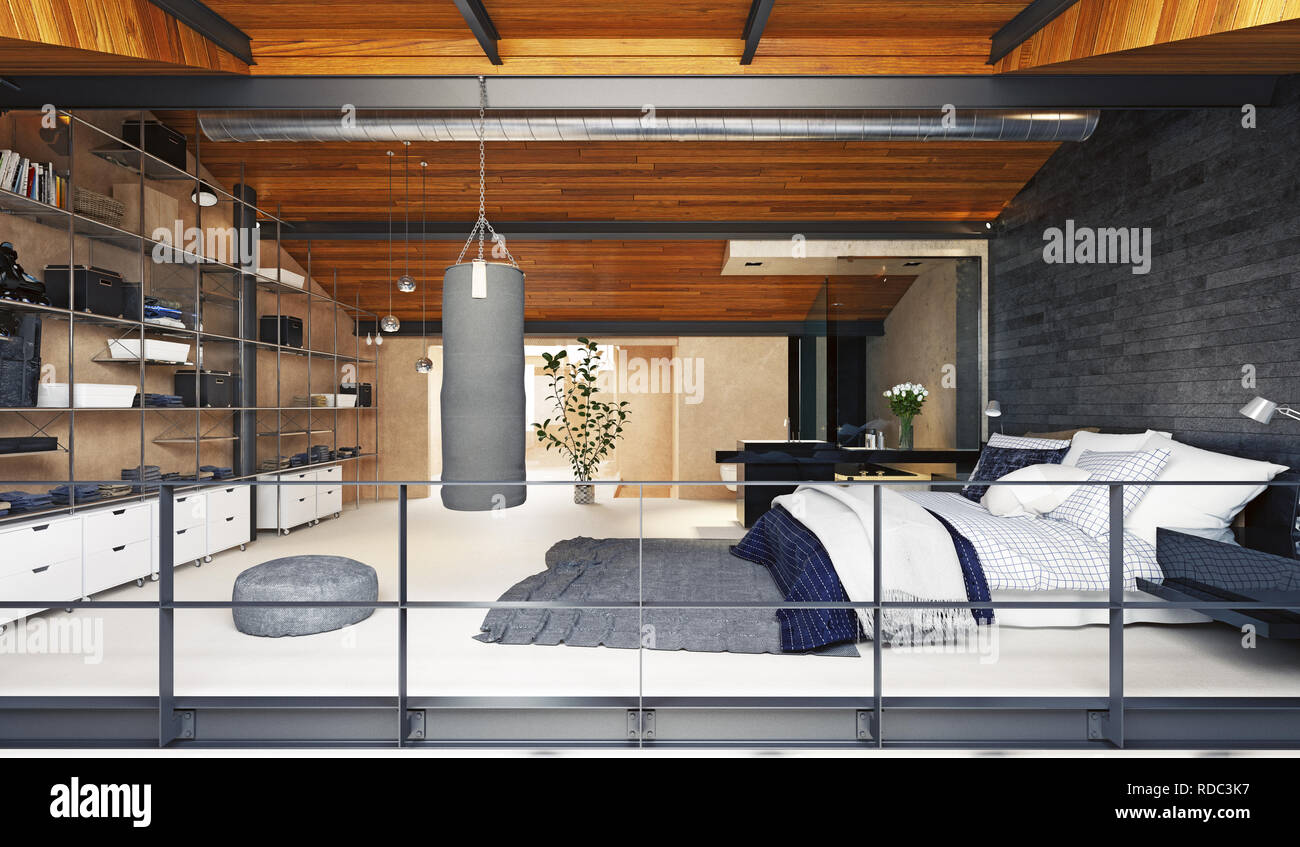 Modern Industrial Loft Bedroom Designs Industrial Bedroom Ideas