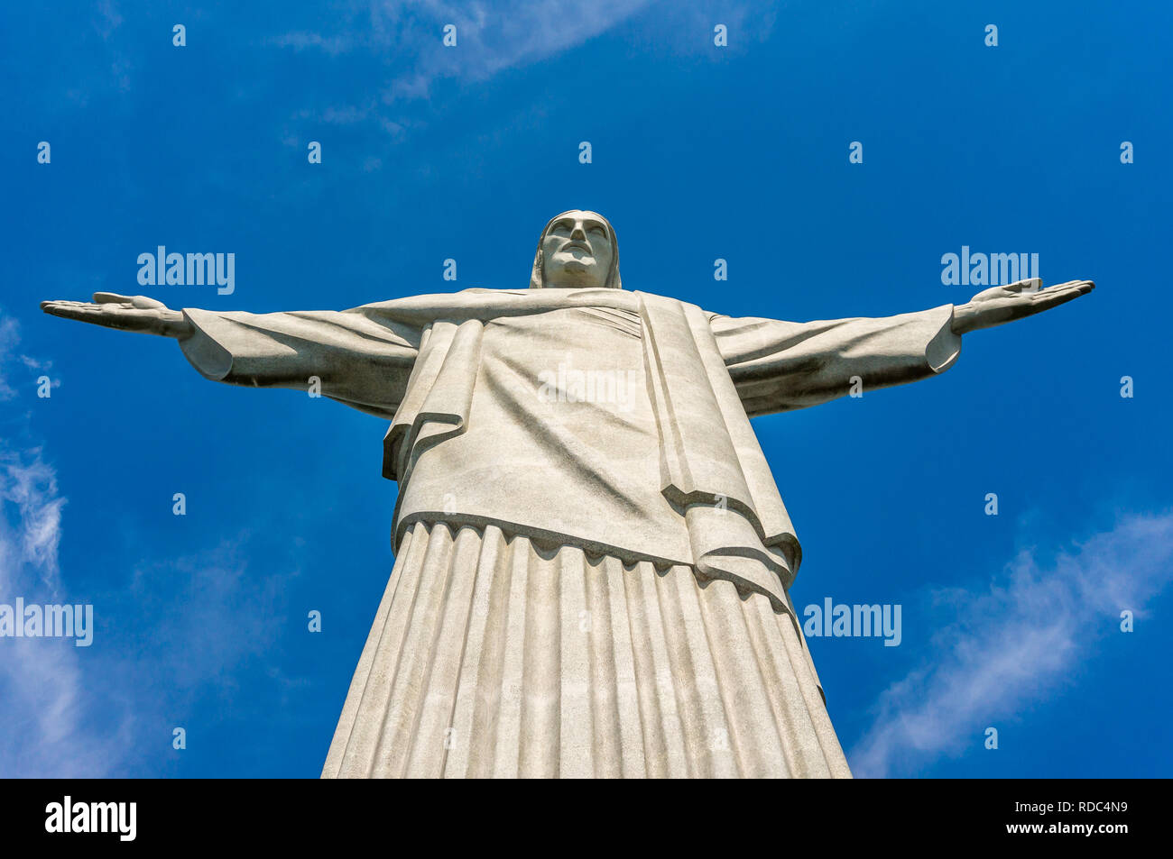 Imposing Christ the Redeemer statue, Rio de Janeiro, Brazil Stock Photo
