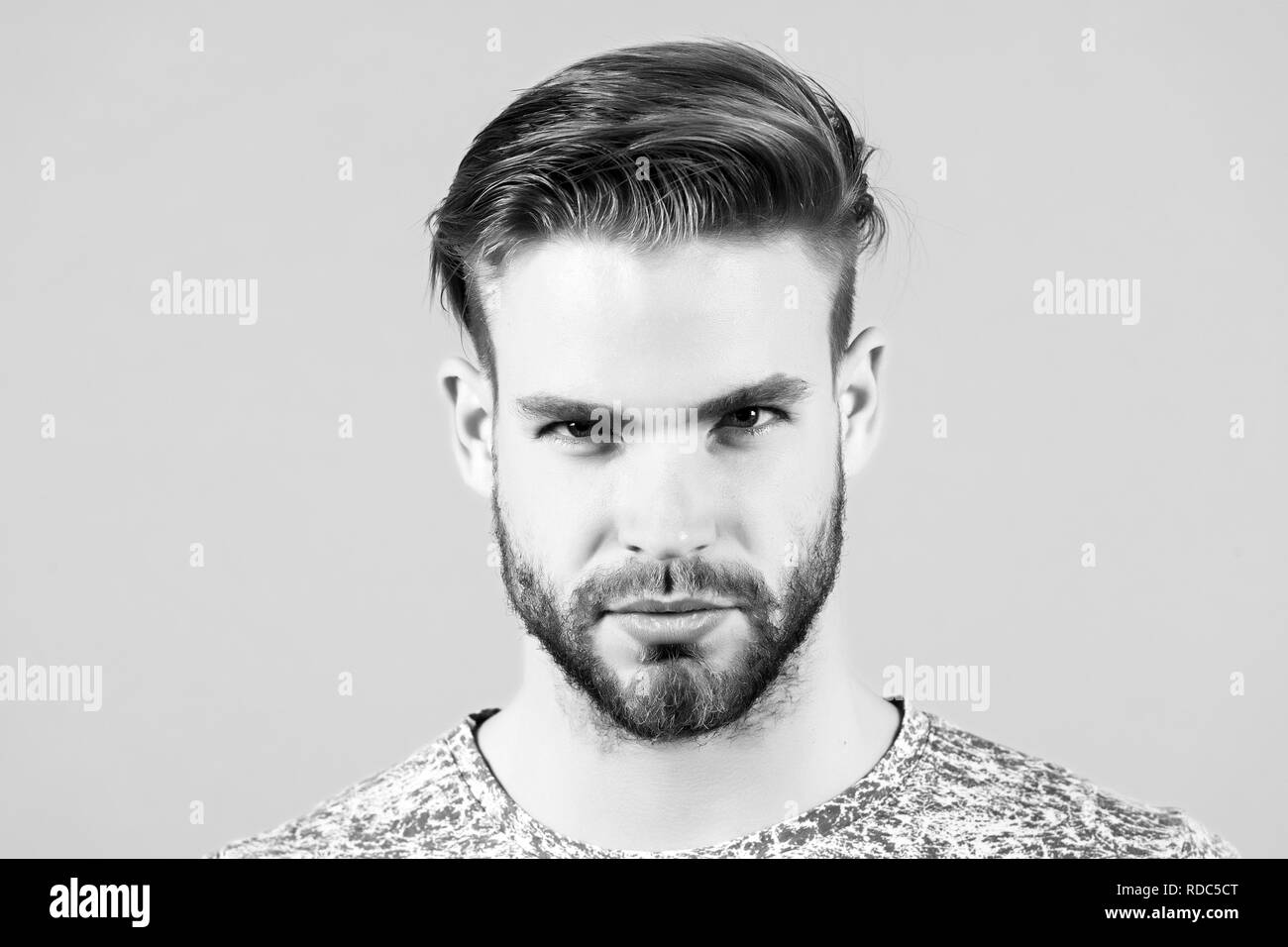 Perfect Man Hair Cut Haircutguy With Bearded Face Stylish Hair