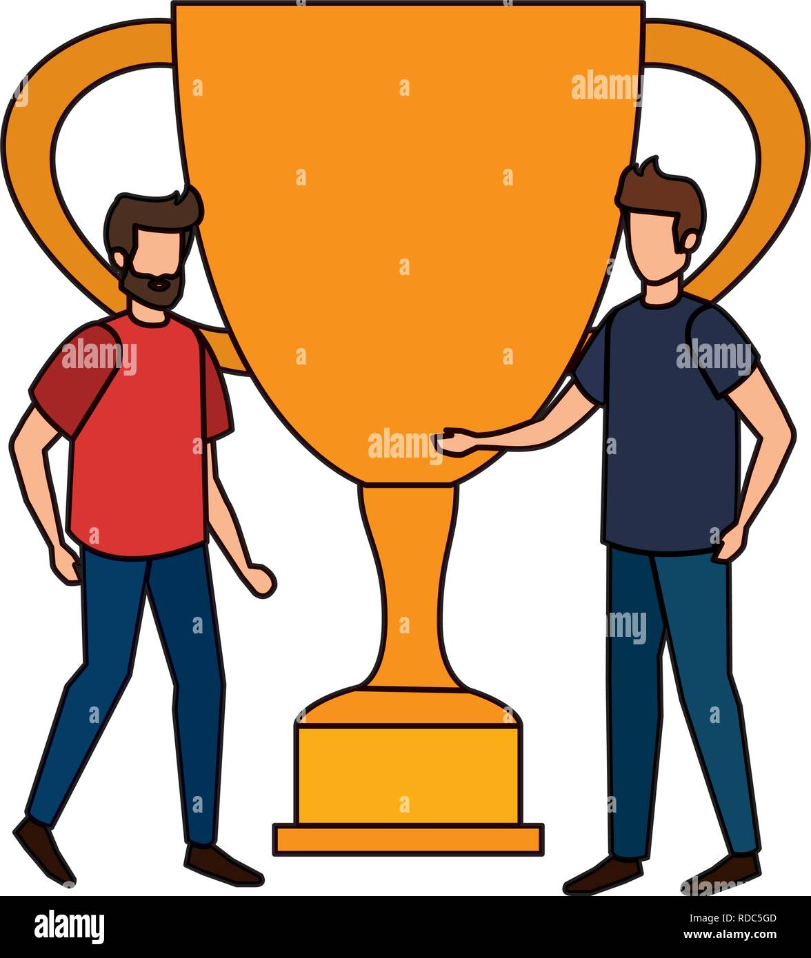 trophy cup award with businessmen Stock Vector Image & Art - Alamy