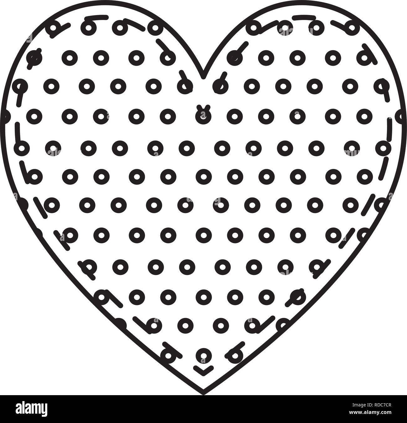 dotted heart love valentines card Stock Vector Image & Art - Alamy