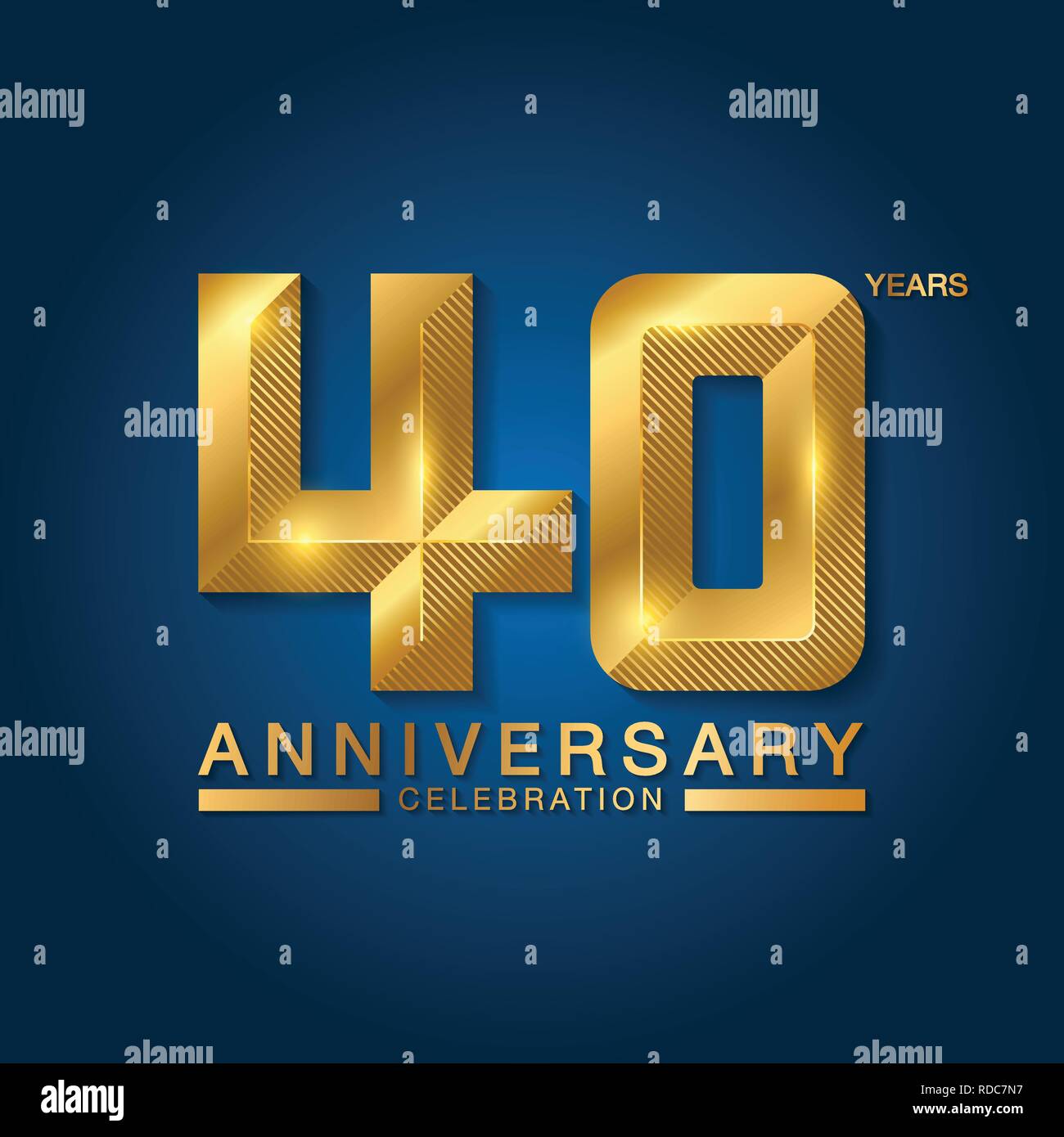 Template logo 40 years anniversary hi-res stock photography and images ...