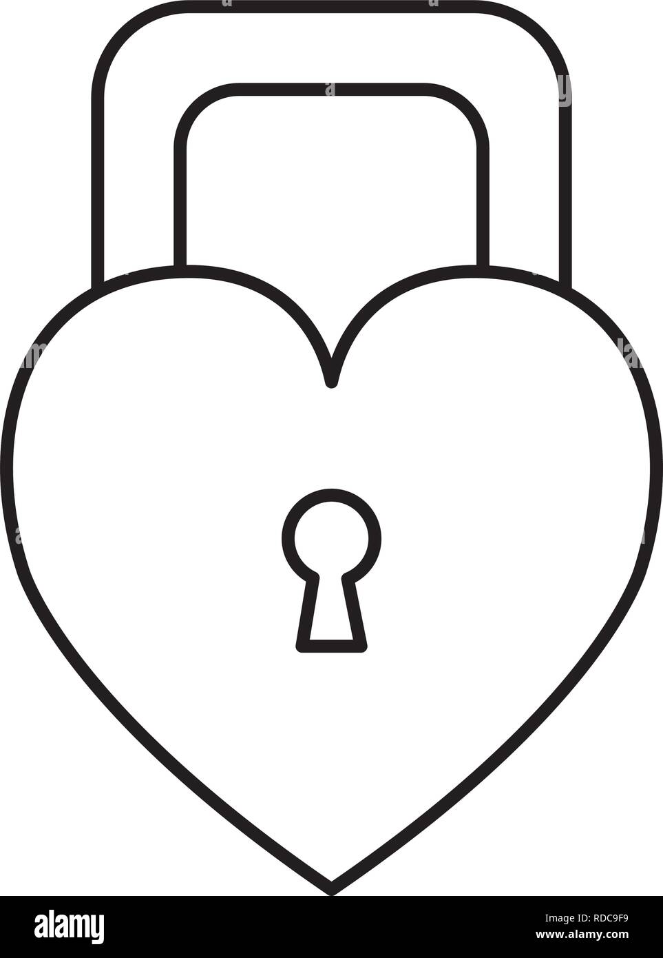padlock with heart love icon Stock Vector Image & Art - Alamy